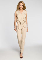 Made of Emotion Women's elegant jumpsuit, nude color