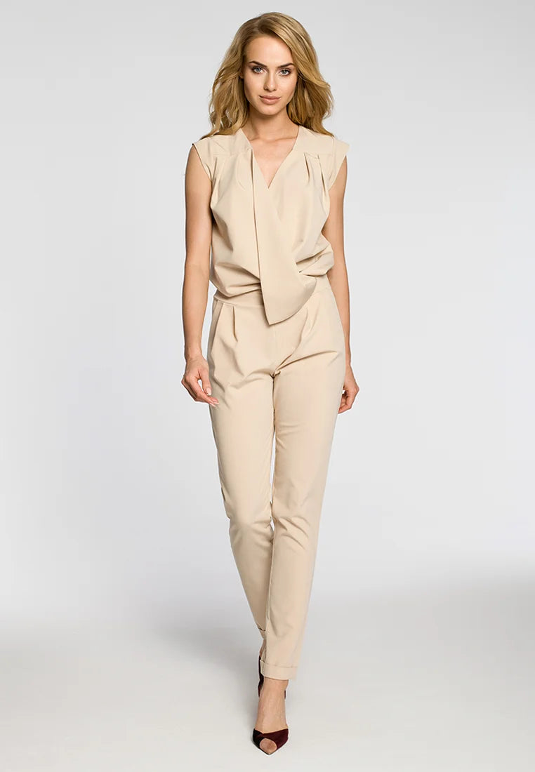 Made of Emotion Women's elegant jumpsuit, nude color
