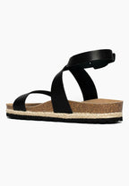 Women's black sandals SUNBAY