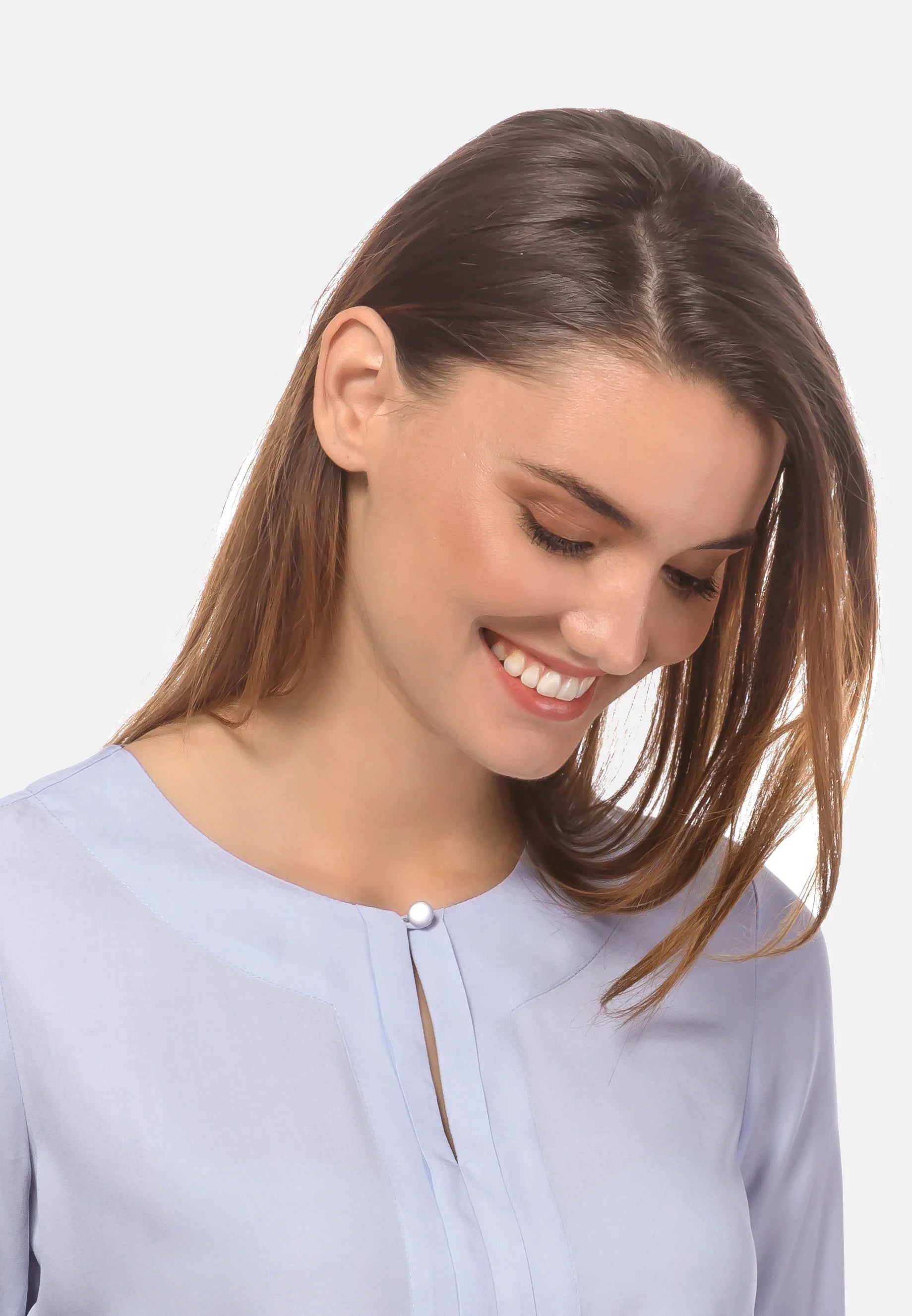 Vincenzo Boretti Women's long-sleeved shirt, blue