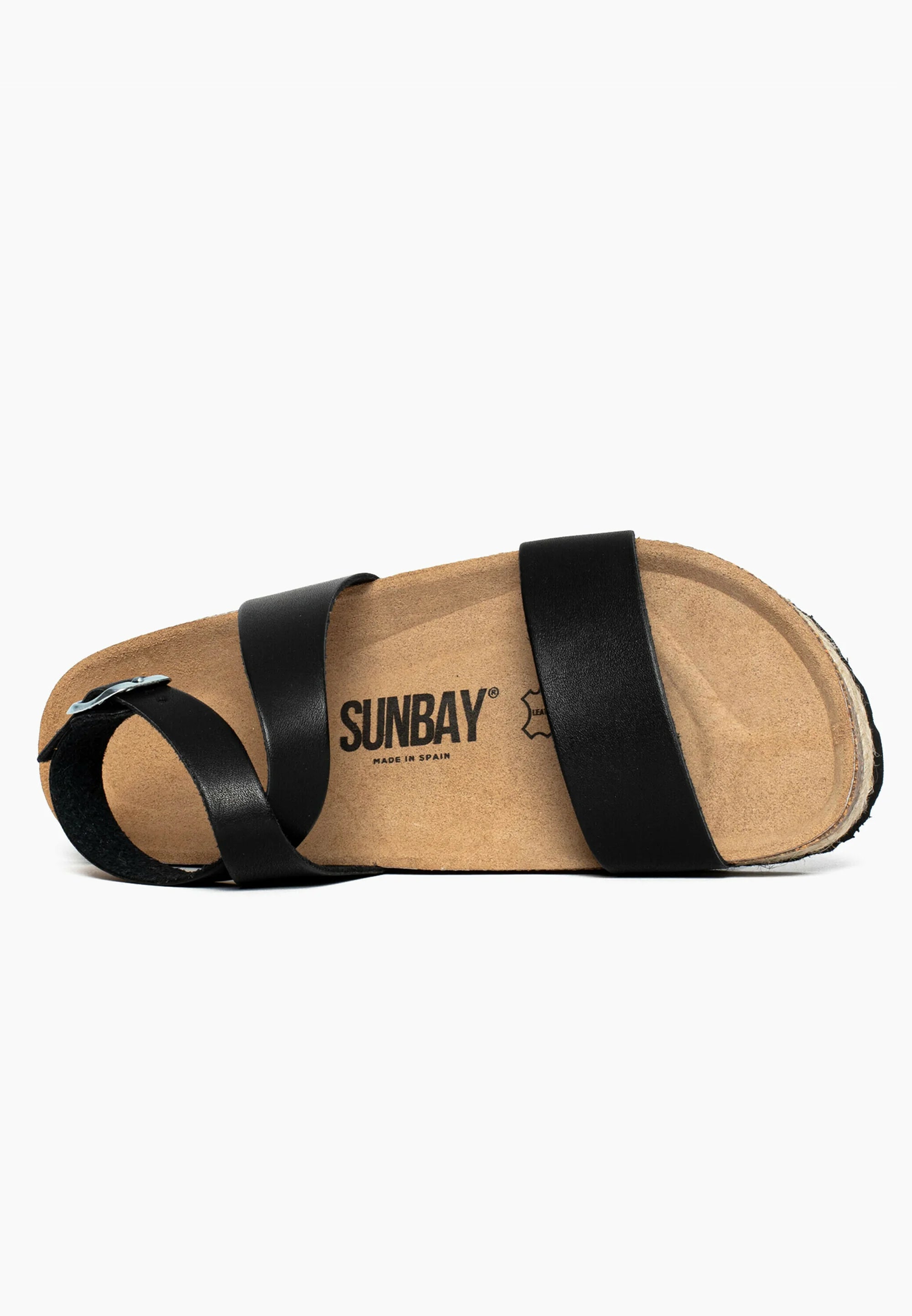 Women's black sandals SUNBAY
