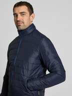 Men's waterproof quilted jacket, dark blue 