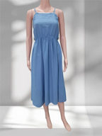Women's linen dress in blue, collection 2025