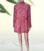 Women's spring-summer mini dress/tunic Raya, pink