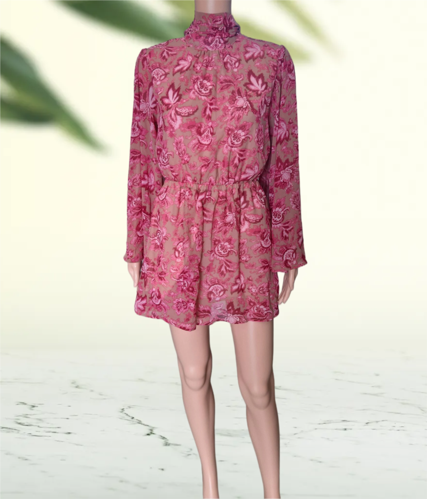 Women's spring-summer mini dress/tunic Raya, pink