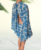 Women's spring-summer mini dress Raya, blue