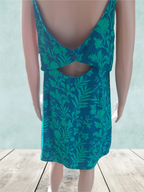 Khujo floral summer dress, blue-green