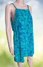 Khujo floral summer dress, blue-green