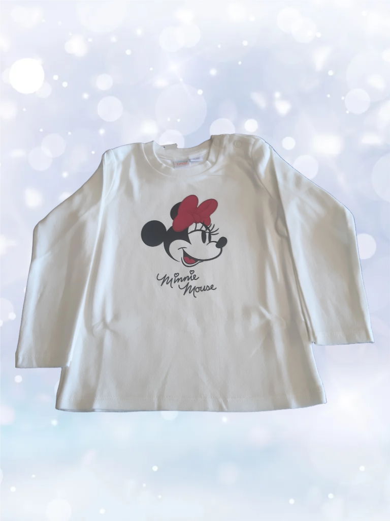 Disney Baby 2 pcs. Mickey and Minnie Mouse children's cotton blouses, white