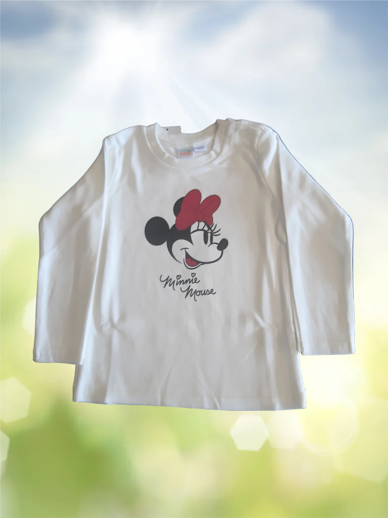 Disney Baby 2 pcs. Mickey and Minnie Mouse children's cotton blouses, white