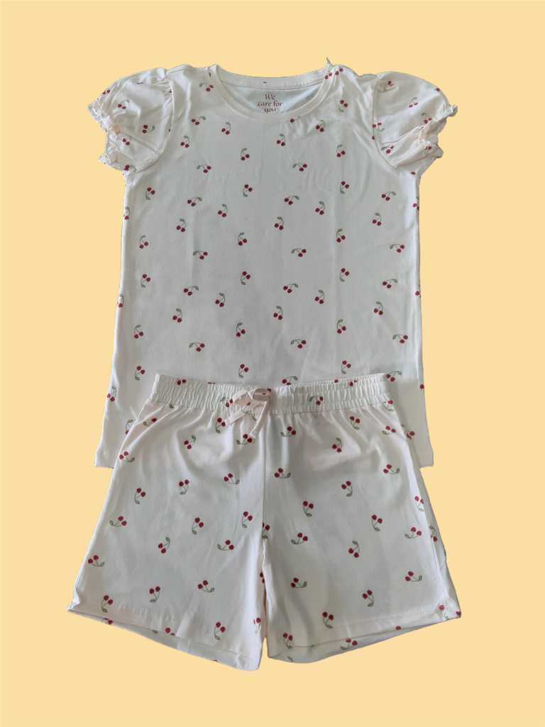 Children's cotton pajamas for girls, pink 