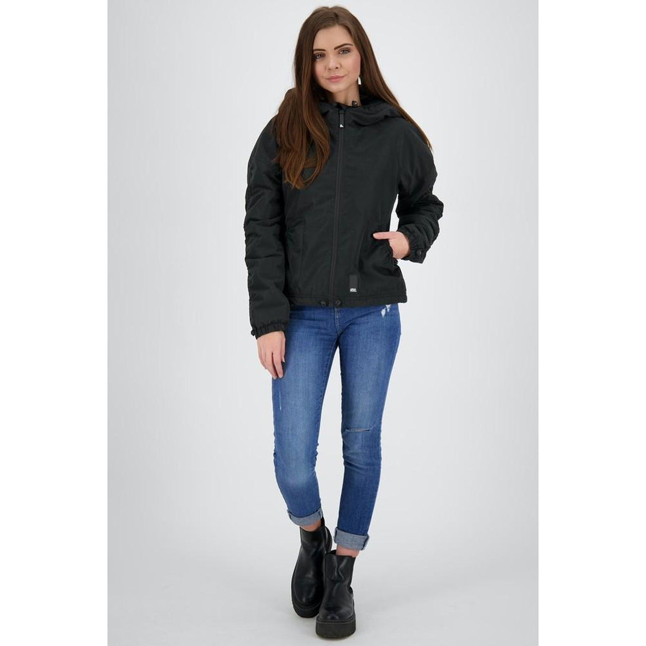 Alife & Kickin Дамско водоустойчиво яке всички сезони, черно, S