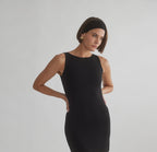 Taifun Women's short straight dress, black