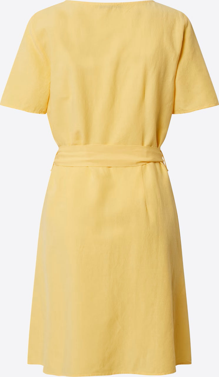 Mavi Jeans Women's linen dress with buttons, vanilla color