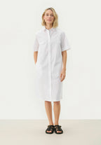 VERO MODA Women's cotton shirt dress, white