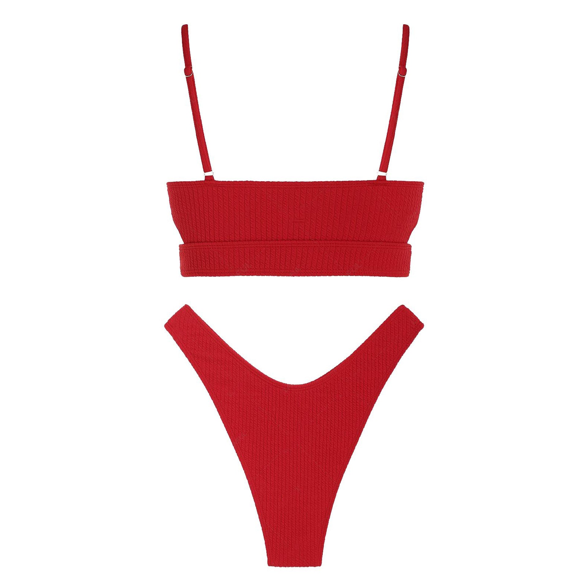 Zaful Two-piece swimsuit with embossed structure, multicolor