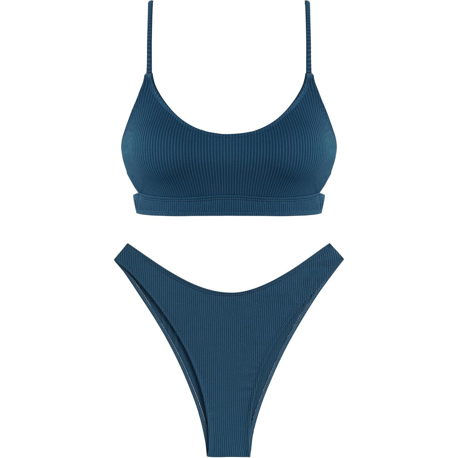 Zaful Two-piece swimsuit with embossed structure, multicolor
