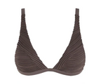 Zaful Swimsuit top with embossed structure season 2025, brown