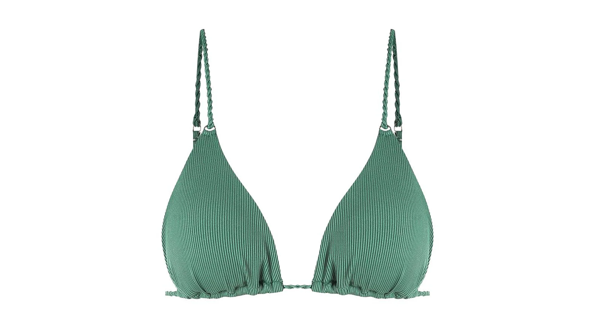 Zaful Triangle Knotted Swimsuit Top, Green