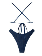 Zaful Swimsuit with gold buckle made of embossed fabric