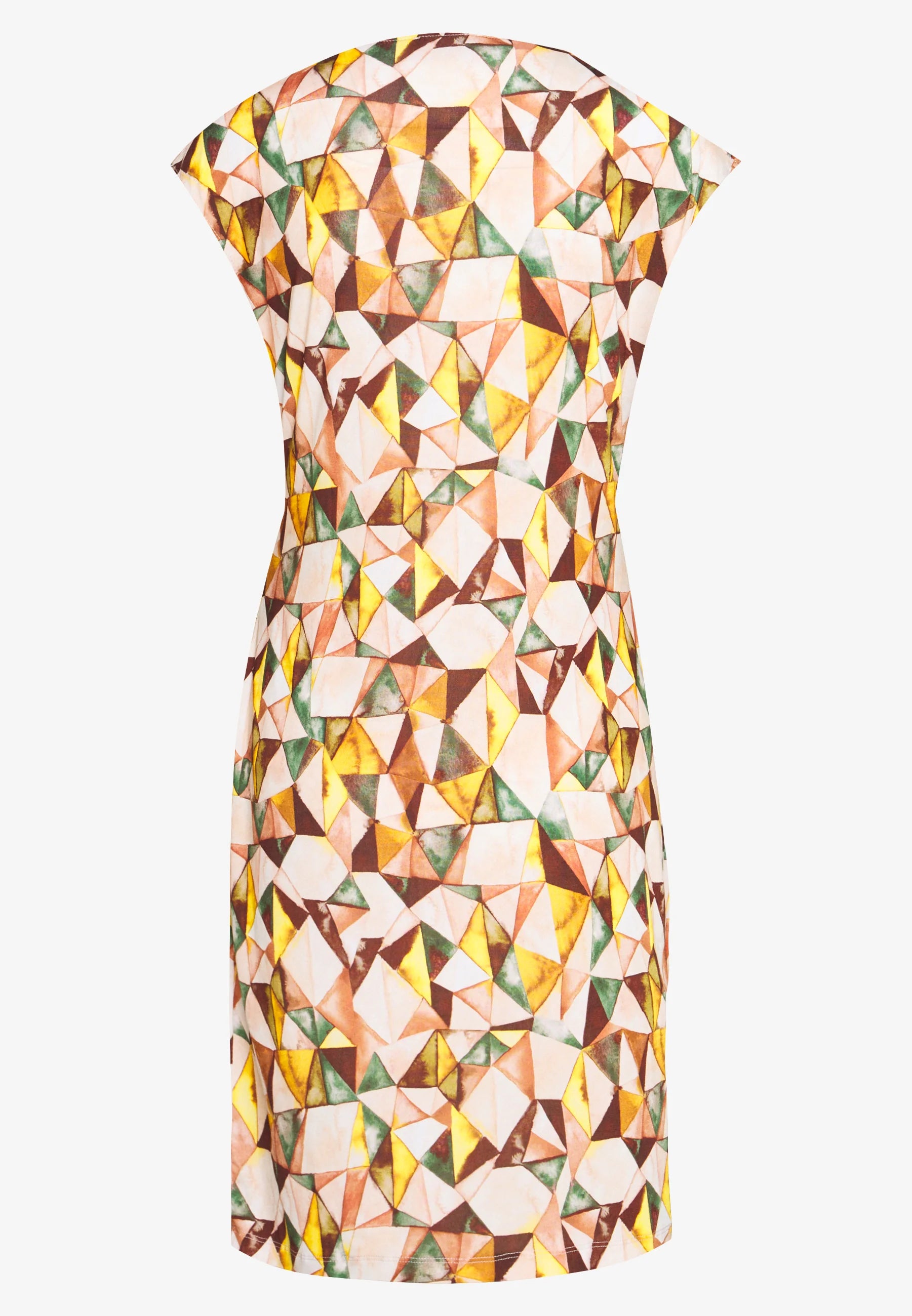 Cartoon Women's dress with colorful geometric print