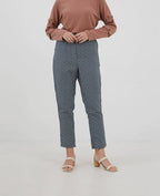 Women's elegant elastic trousers Toni, blue-white