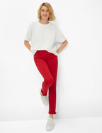Women's cotton jeans Brax Corola, red