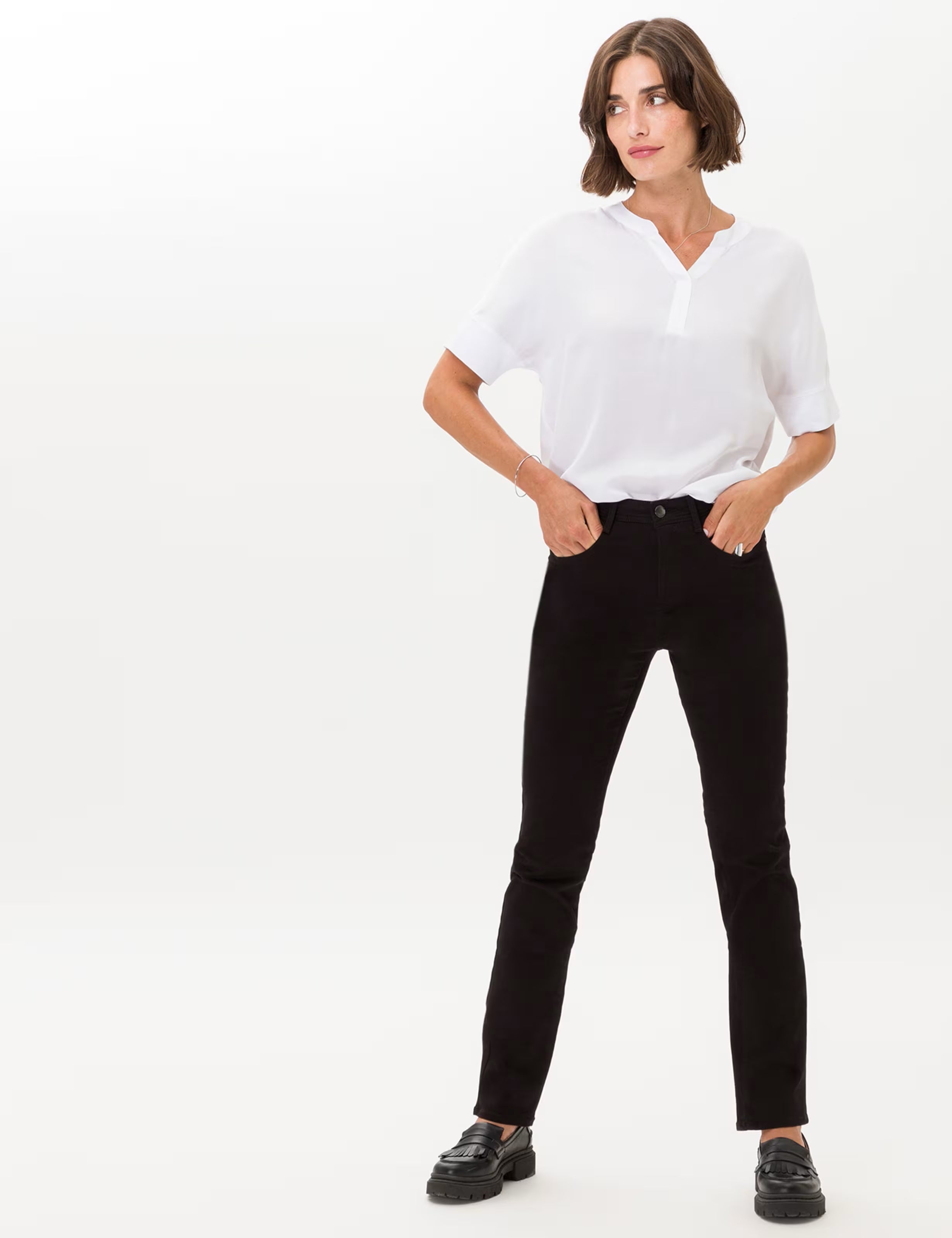Brax Corola Women's cotton jeans, black