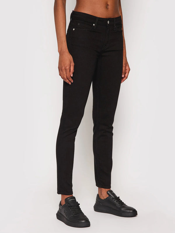 Дамски дънки Calvin Klein Jeans 7/8 – Slim Fit, Черни