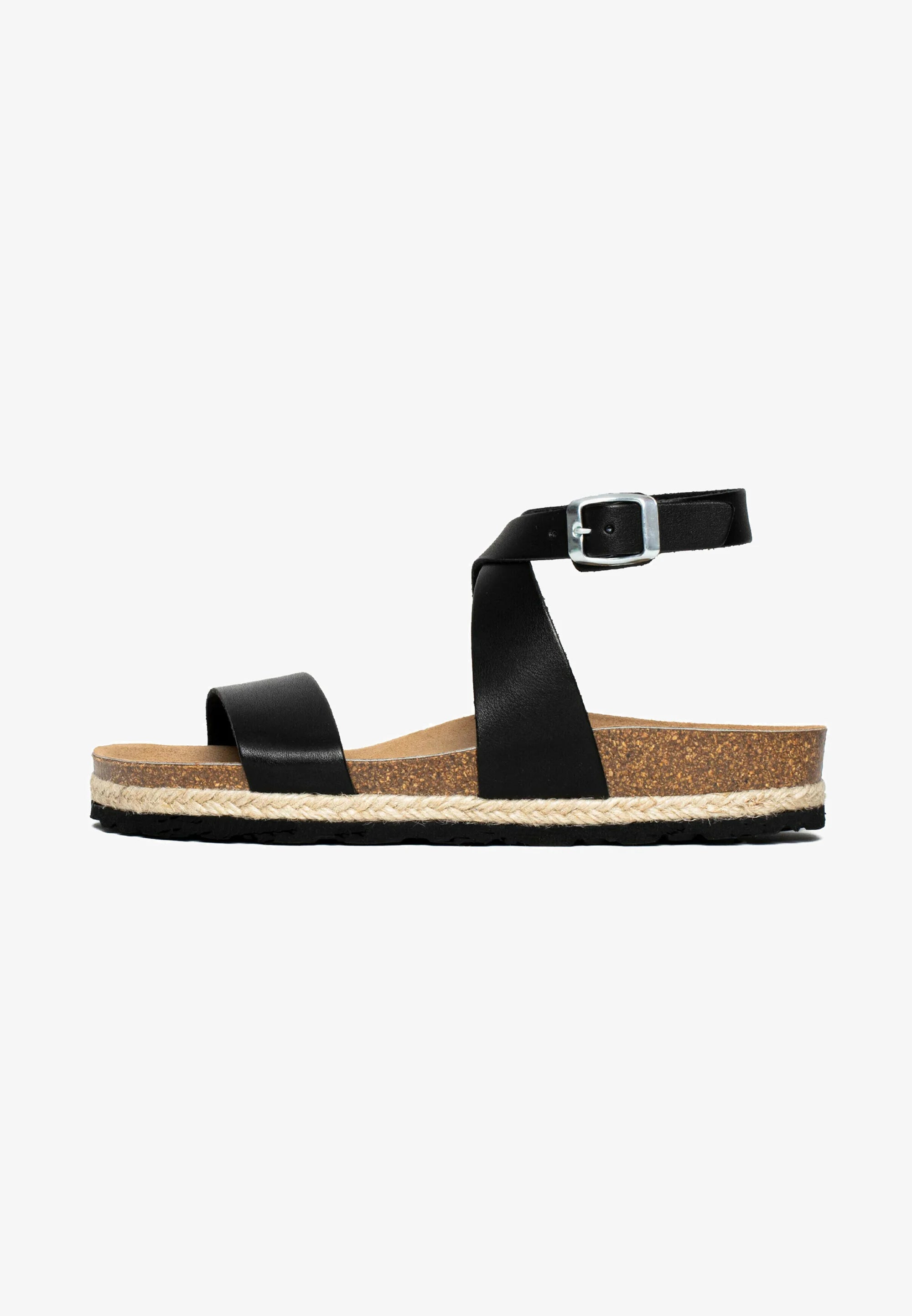 Women's black sandals SUNBAY