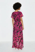 Airy summer dress in cyclamen with floral print Tantra