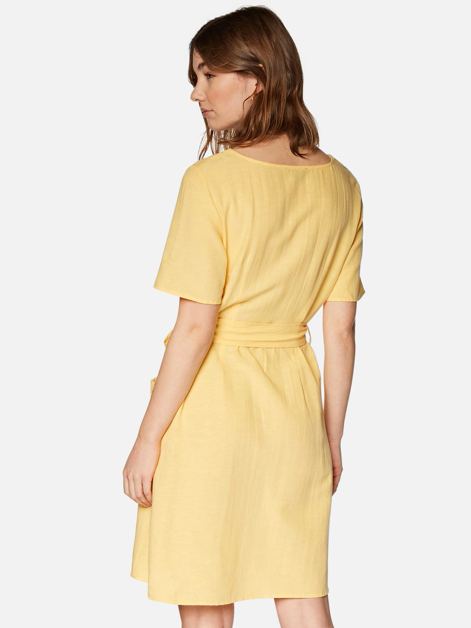 Mavi Jeans Women's linen dress with buttons, vanilla color