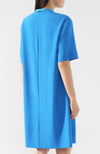 Escada Women's elegant short-sleeved dress, blue