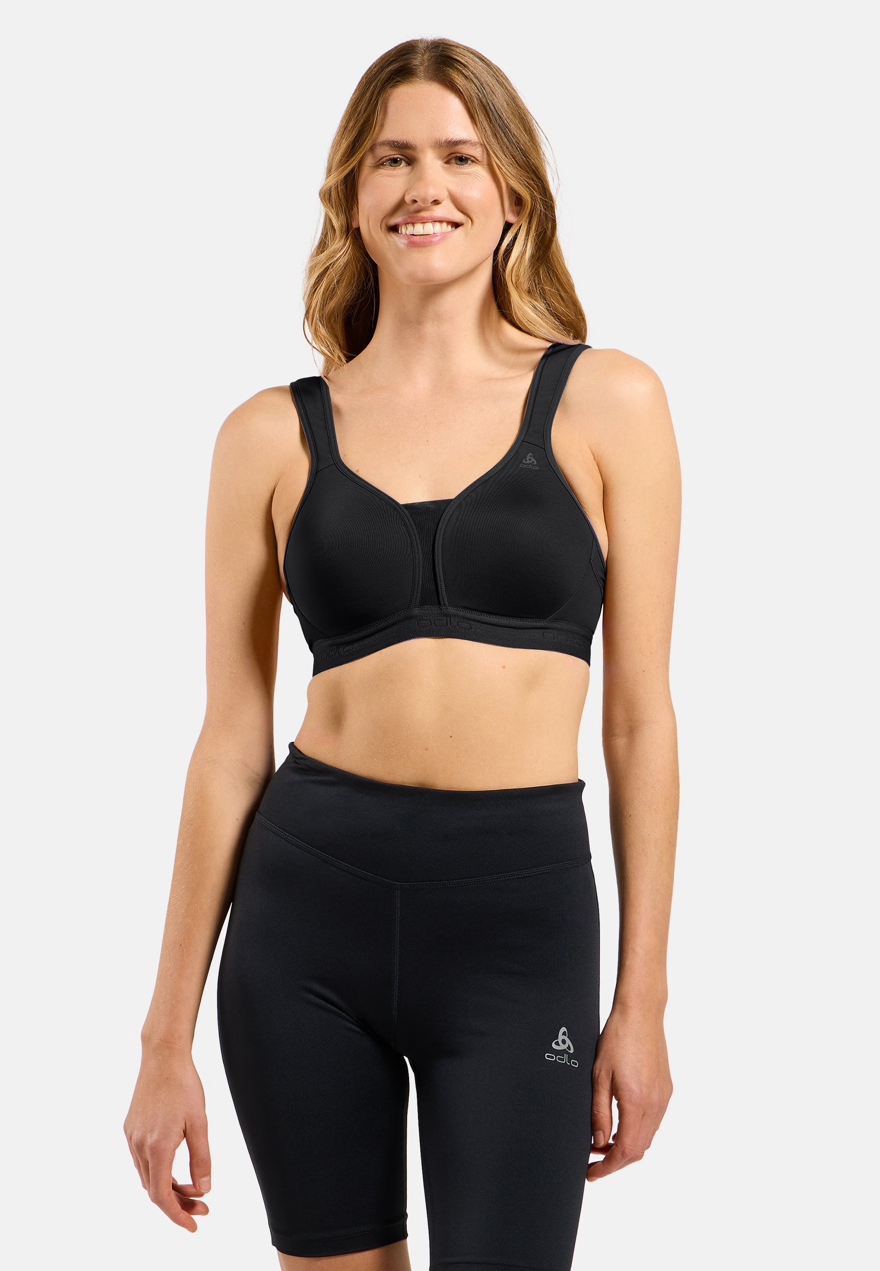 Дамски спортен сутиен с подплънки ODLO High support, черен