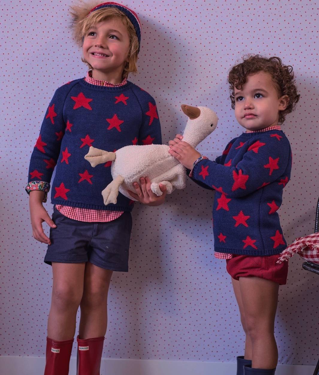 Children's vest with beautiful embroidery, blue 