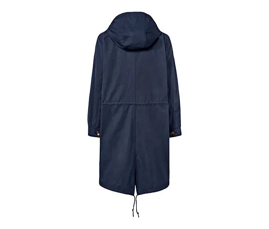 Women's functional parka for all seasons, dark blue 
