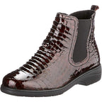 Дамски боти CAPRICE Bordeaux Croco от естествена кожа, бордо, 37
