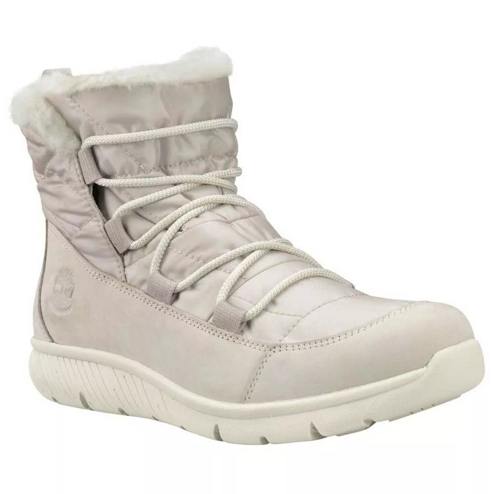 Дамски ботуши от естествена кожа Timberland Boltero, светлосиви, 37