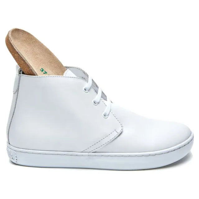 Ръчно изработени дамски сникърси от естествена кожа Comfortfusse Blas, бели, 38
