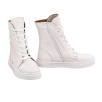 Women's casual boots made of genuine leather NOOSY, white