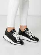 Women's patent leather sneakers Tizian "Duino", black