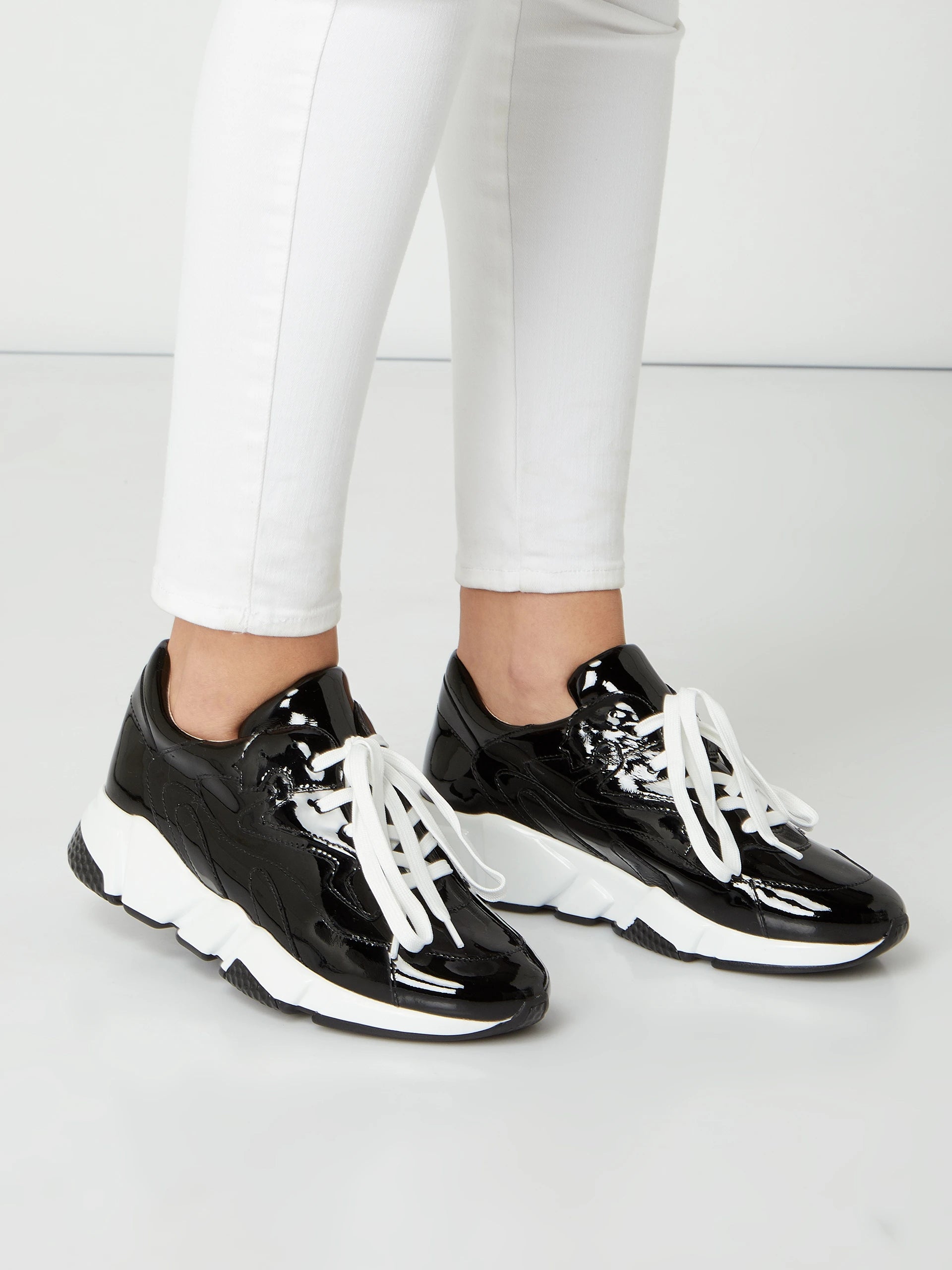 Women's patent leather sneakers Tizian "Duino", black