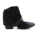 Дамски велурени боти телешка кожа A.S.98, черни, 39