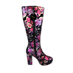 Women's high boots with floral motifs and high heels Tizian