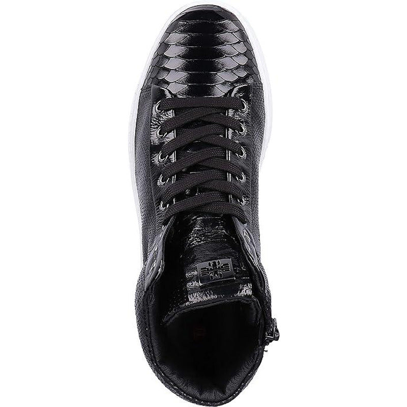 Women's high-top HÖGL shoes made of genuine leather, black