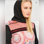 Desigual women's hooded jacket in multi-colored patterns 