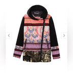 Desigual women's hooded jacket in multi-colored patterns 