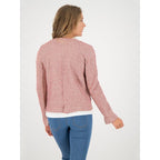 Women's cotton jacket with red and white patterns ZABAIONE