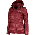 Women's fitted autumn-winter jacket Kilpi Girona-W, burgundy color