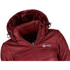 Women's fitted autumn-winter jacket Kilpi Girona-W, burgundy color